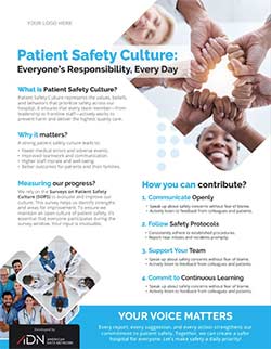 Patient Safety Culture Pamphlet